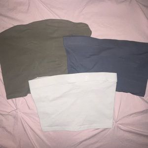 Set of three tube tops